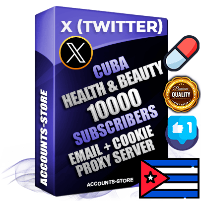 Professional Cuban PREMIUM X (Twitter) accounts of manual registration and farming for the HEALTH & BEAUTY niche with high trust history photos and tweets — fully themed and optimized for HEALTH & BEAUTY advertising and promotion — 10000 niche-related live active followers 2009–2014 registration year Verified Email (Included) + Cookie JSON for secure import and login to the account + User Agent + High-quality filling (Photo Header Posts). Fully ready for targeted campaigns and ad launches from any country. Perfectly hold ads without bans. Ideal for any earning schemes affiliate promotions and marketing projects. Quality unlimited IPv4 proxy server included.