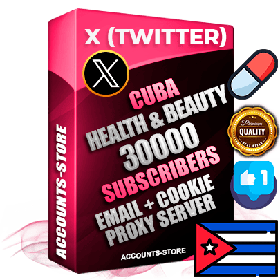 Professional Cuban PREMIUM X (Twitter) accounts of manual registration and farming for the HEALTH & BEAUTY niche with high trust history photos and tweets — fully themed and optimized for HEALTH & BEAUTY advertising and promotion — 30000 niche-related live active followers 2009–2014 registration year Verified Email (Included) + Cookie JSON for secure import and login to the account + User Agent + High-quality filling (Photo Header Posts). Fully ready for targeted campaigns and ad launches from any country. Perfectly hold ads without bans. Ideal for any earning schemes affiliate promotions and marketing projects. Quality unlimited IPv4 proxy server included.