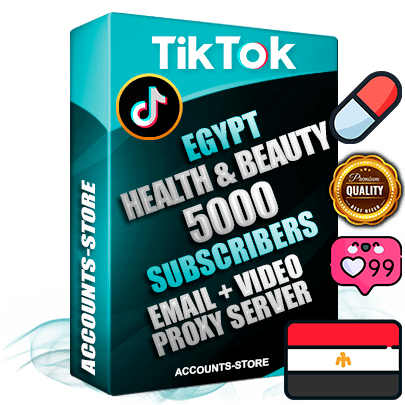 Professional Egyptian PREMIUM TikTok accounts of manual registration and farming for the HEALTH & BEAUTY niche with high trust history profile photos and videos — fully themed and optimized for HEALTH & BEAUTY advertising and promotion — 5000 niche-related live active subscribers 2018–2022 registration years Verified Email (included) + Cookie JSON for secure import and login to the account + User Agent + high-quality content filling (profile photo banner and videos). Fully ready for targeted campaigns and ad launches from any country. Perfectly holds ads without bans. Ideal for any earning schemes affiliate promotions and marketing projects. Quality unlimited IPv4 proxy server included.