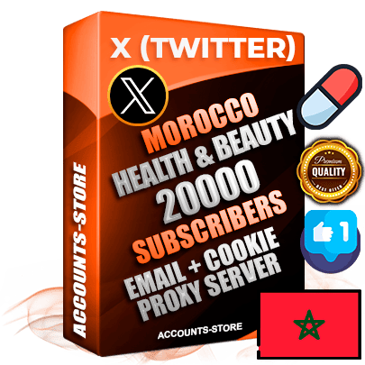 Professional Moroccan PREMIUM X (Twitter) accounts of manual registration and farming for the HEALTH & BEAUTY niche with high trust history photos and tweets — fully themed and optimized for HEALTH & BEAUTY advertising and promotion — 20000 niche-related live active followers 2009–2014 registration year Verified Email (Included) + Cookie JSON for secure import and login to the account + User Agent + High-quality filling (Photo Header Posts). Fully ready for targeted campaigns and ad launches from any country. Perfectly hold ads without bans. Ideal for any earning schemes affiliate promotions and marketing projects. Quality unlimited IPv4 proxy server included.