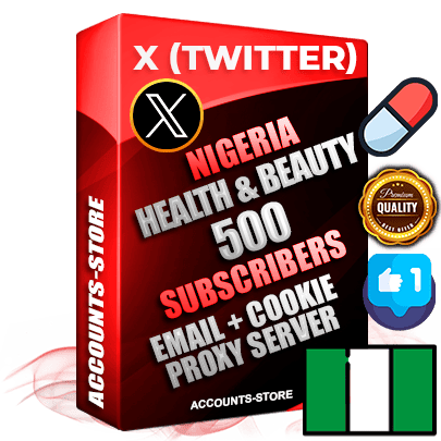 Professional Nigerian PREMIUM X (Twitter) accounts of manual registration and farming for the HEALTH & BEAUTY niche with high trust history photos and tweets — fully themed and optimized for HEALTH & BEAUTY advertising and promotion — 500 niche-related live active followers 2009–2014 registration year Verified Email (Included) + Cookie JSON for secure import and login to the account + User Agent + High-quality filling (Photo Header Posts). Fully ready for targeted campaigns and ad launches from any country. Perfectly hold ads without bans. Ideal for any earning schemes affiliate promotions and marketing projects. Quality unlimited IPv4 proxy server included. Professional Nigerian PREMIUM X (Twitter) accounts of manual registration and farming for the HEALTH & BEAUTY niche with high trust history photos and tweets — fully themed and optimized for HEALTH & BEAUTY advertising and promotion — 500 niche-related live active followers 2009–2014 registration year Verified Email (Included) + Cookie JSON for secure import and login to the account + User Agent + High-quality filling (Photo Header Posts). Fully ready for targeted campaigns and ad launches from any country. Perfectly hold ads without bans. Ideal for any earning schemes affiliate promotions and marketing projects. Quality unlimited IPv4 proxy server included.