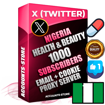 Professional Nigerian PREMIUM X (Twitter) accounts of manual registration and farming for the HEALTH & BEAUTY niche with high trust history photos and tweets — fully themed and optimized for HEALTH & BEAUTY advertising and promotion — 1000 niche-related live active followers 2009–2014 registration year Verified Email (Included) + Cookie JSON for secure import and login to the account + User Agent + High-quality filling (Photo Header Posts). Fully ready for targeted campaigns and ad launches from any country. Perfectly hold ads without bans. Ideal for any earning schemes affiliate promotions and marketing projects. Quality unlimited IPv4 proxy server included. Professional Nigerian PREMIUM X (Twitter) accounts of manual registration and farming for the HEALTH & BEAUTY niche with high trust history photos and tweets — fully themed and optimized for HEALTH & BEAUTY advertising and promotion — 1000 niche-related live active followers 2009–2014 registration year Verified Email (Included) + Cookie JSON for secure import and login to the account + User Agent + High-quality filling (Photo Header Posts). Fully ready for targeted campaigns and ad launches from any country. Perfectly hold ads without bans. Ideal for any earning schemes affiliate promotions and marketing projects. Quality unlimited IPv4 proxy server included.