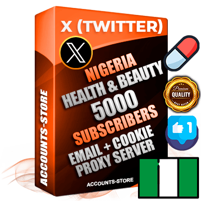 Professional Nigerian PREMIUM X (Twitter) accounts of manual registration and farming for the HEALTH & BEAUTY niche with high trust history photos and tweets — fully themed and optimized for HEALTH & BEAUTY advertising and promotion — 5000 niche-related live active followers 2009–2014 registration year Verified Email (Included) + Cookie JSON for secure import and login to the account + User Agent + High-quality filling (Photo Header Posts). Fully ready for targeted campaigns and ad launches from any country. Perfectly hold ads without bans. Ideal for any earning schemes affiliate promotions and marketing projects. Quality unlimited IPv4 proxy server included. Professional Nigerian PREMIUM X (Twitter) accounts of manual registration and farming for the HEALTH & BEAUTY niche with high trust history photos and tweets — fully themed and optimized for HEALTH & BEAUTY advertising and promotion — 5000 niche-related live active followers 2009–2014 registration year Verified Email (Included) + Cookie JSON for secure import and login to the account + User Agent + High-quality filling (Photo Header Posts). Fully ready for targeted campaigns and ad launches from any country. Perfectly hold ads without bans. Ideal for any earning schemes affiliate promotions and marketing projects. Quality unlimited IPv4 proxy server included.