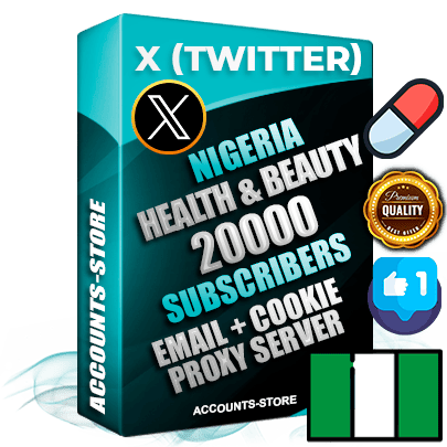 Professional Nigerian PREMIUM X (Twitter) accounts of manual registration and farming for the HEALTH & BEAUTY niche with high trust history photos and tweets — fully themed and optimized for HEALTH & BEAUTY advertising and promotion — 20000 niche-related live active followers 2009–2014 registration year Verified Email (Included) + Cookie JSON for secure import and login to the account + User Agent + High-quality filling (Photo Header Posts). Fully ready for targeted campaigns and ad launches from any country. Perfectly hold ads without bans. Ideal for any earning schemes affiliate promotions and marketing projects. Quality unlimited IPv4 proxy server included. Professional Nigerian PREMIUM X (Twitter) accounts of manual registration and farming for the HEALTH & BEAUTY niche with high trust history photos and tweets — fully themed and optimized for HEALTH & BEAUTY advertising and promotion — 20000 niche-related live active followers 2009–2014 registration year Verified Email (Included) + Cookie JSON for secure import and login to the account + User Agent + High-quality filling (Photo Header Posts). Fully ready for targeted campaigns and ad launches from any country. Perfectly hold ads without bans. Ideal for any earning schemes affiliate promotions and marketing projects. Quality unlimited IPv4 proxy server included.