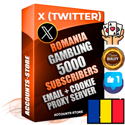 Professional Romanian PREMIUM X (Twitter) accounts of manual registration and farming for the GAMBLING niche with high trust history photos and tweets — fully themed and optimized for GAMBLING advertising and promotion — 5000 niche-related live active followers 2009–2014 registration year Verified Email (Included) + Cookie JSON for secure import and login to the account + User Agent + High-quality filling (Photo Header Posts). Fully ready for targeted campaigns and ad launches from any country. Perfectly hold ads without bans. Ideal for any earning schemes affiliate promotions and marketing projects. Quality unlimited IPv4 proxy server included.