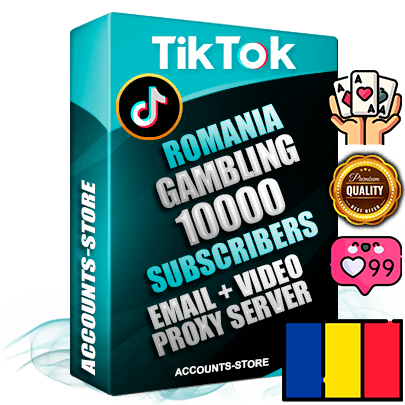 Professional Romanian PREMIUM TikTok accounts of manual registration and farming for the GAMBLING niche with high trust history profile photos and videos — fully themed and optimized for GAMBLING advertising and promotion — 10000 niche-related live active subscribers 2018–2022 registration years Verified Email (included) + Cookie JSON for secure import and login to the account + User Agent + high-quality content filling (profile photo banner and videos). Fully ready for targeted campaigns and ad launches from any country. Perfectly holds ads without bans. Ideal for any earning schemes affiliate promotions and marketing projects. Quality unlimited IPv4 proxy server included.