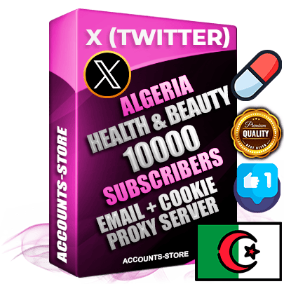 Professional Algerian PREMIUM X (Twitter) accounts of manual registration and farming for the HEALTH & BEAUTY niche with high trust history photos and tweets — fully themed and optimized for HEALTH & BEAUTY advertising and promotion — 10000 niche-related live active followers 2009–2014 registration year Verified Email (Included) + Cookie JSON for secure import and login to the account + User Agent + High-quality filling (Photo Header Posts). Fully ready for targeted campaigns and ad launches from any country. Perfectly hold ads without bans. Ideal for any earning schemes affiliate promotions and marketing projects. Quality unlimited IPv4 proxy server included.