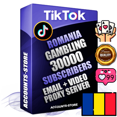 Professional Romanian PREMIUM TikTok accounts of manual registration and farming for the GAMBLING niche with high trust history profile photos and videos — fully themed and optimized for GAMBLING advertising and promotion — 30000 niche-related live active subscribers 2018–2022 registration years Verified Email (included) + Cookie JSON for secure import and login to the account + User Agent + high-quality content filling (profile photo banner and videos). Fully ready for targeted campaigns and ad launches from any country. Perfectly holds ads without bans. Ideal for any earning schemes affiliate promotions and marketing projects. Quality unlimited IPv4 proxy server included.