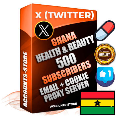 Professional Ghanaian PREMIUM X (Twitter) accounts of manual registration and farming for the HEALTH & BEAUTY niche with high trust history photos and tweets — fully themed and optimized for HEALTH & BEAUTY advertising and promotion — 500 niche-related live active followers 2009–2014 registration year Verified Email (Included) + Cookie JSON for secure import and login to the account + User Agent + High-quality filling (Photo Header Posts). Fully ready for targeted campaigns and ad launches from any country. Perfectly hold ads without bans. Ideal for any earning schemes affiliate promotions and marketing projects. Quality unlimited IPv4 proxy server included. Professional Ghanaian PREMIUM X (Twitter) accounts of manual registration and farming for the HEALTH & BEAUTY niche with high trust history photos and tweets — fully themed and optimized for HEALTH & BEAUTY advertising and promotion — 500 niche-related live active followers 2009–2014 registration year Verified Email (Included) + Cookie JSON for secure import and login to the account + User Agent + High-quality filling (Photo Header Posts). Fully ready for targeted campaigns and ad launches from any country. Perfectly hold ads without bans. Ideal for any earning schemes affiliate promotions and marketing projects. Quality unlimited IPv4 proxy server included.