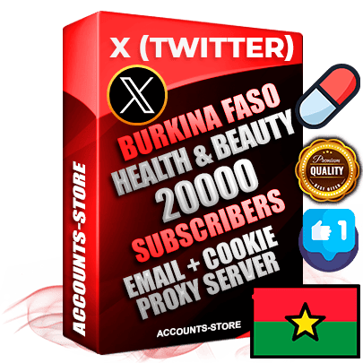 Professional Burkinabè PREMIUM X (Twitter) accounts of manual registration and farming for the HEALTH & BEAUTY niche with high trust history photos and tweets — fully themed and optimized for HEALTH & BEAUTY advertising and promotion — 20000 niche-related live active followers 2009–2014 registration year Verified Email (Included) + Cookie JSON for secure import and login to the account + User Agent + High-quality filling (Photo Header Posts). Fully ready for targeted campaigns and ad launches from any country. Perfectly hold ads without bans. Ideal for any earning schemes affiliate promotions and marketing projects. Quality unlimited IPv4 proxy server included. Professional Burkinabè PREMIUM X (Twitter) accounts of manual registration and farming for the HEALTH & BEAUTY niche with high trust history photos and tweets — fully themed and optimized for HEALTH & BEAUTY advertising and promotion — 20000 niche-related live active followers 2009–2014 registration year Verified Email (Included) + Cookie JSON for secure import and login to the account + User Agent + High-quality filling (Photo Header Posts). Fully ready for targeted campaigns and ad launches from any country. Perfectly hold ads without bans. Ideal for any earning schemes affiliate promotions and marketing projects. Quality unlimited IPv4 proxy server included.