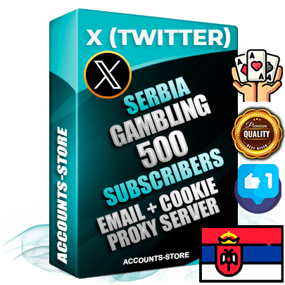 Professional Serbian PREMIUM X (Twitter) accounts of manual registration and farming for the GAMBLING niche with high trust history photos and tweets — fully themed and optimized for GAMBLING advertising and promotion — 500 niche-related live active followers 2009–2014 registration year Verified Email (Included) + Cookie JSON for secure import and login to the account + User Agent + High-quality filling (Photo Header Posts). Fully ready for targeted campaigns and ad launches from any country. Perfectly hold ads without bans. Ideal for any earning schemes affiliate promotions and marketing projects. Quality unlimited IPv4 proxy server included.
