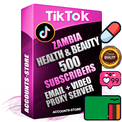 Professional Zambian PREMIUM TikTok accounts of manual registration and farming for the HEALTH & BEAUTY niche with high trust history profile photos and videos — fully themed and optimized for HEALTH & BEAUTY advertising and promotion — 500 niche-related live active subscribers 2018–2022 registration years Verified Email (included) + Cookie JSON for secure import and login to the account + User Agent + high-quality content filling (profile photo banner and videos). Fully ready for targeted campaigns and ad launches from any country. Perfectly holds ads without bans. Ideal for any earning schemes affiliate promotions and marketing projects. Quality unlimited IPv4 proxy server included.