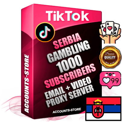 Professional Serbian PREMIUM TikTok accounts of manual registration and farming for the GAMBLING niche with high trust history profile photos and videos — fully themed and optimized for GAMBLING advertising and promotion — 1000 niche-related live active subscribers 2018–2022 registration years Verified Email (included) + Cookie JSON for secure import and login to the account + User Agent + high-quality content filling (profile photo banner and videos). Fully ready for targeted campaigns and ad launches from any country. Perfectly holds ads without bans. Ideal for any earning schemes affiliate promotions and marketing projects. Quality unlimited IPv4 proxy server included. Professional Serbian PREMIUM TikTok accounts of manual registration and farming for the GAMBLING niche with high trust history profile photos and videos — fully themed and optimized for GAMBLING advertising and promotion — 1000 niche-related live active subscribers 2018–2022 registration years Verified Email (included) + Cookie JSON for secure import and login to the account + User Agent + high-quality content filling (profile photo banner and videos). Fully ready for targeted campaigns and ad launches from any country. Perfectly holds ads without bans. Ideal for any earning schemes affiliate promotions and marketing projects. Quality unlimited IPv4 proxy server included.