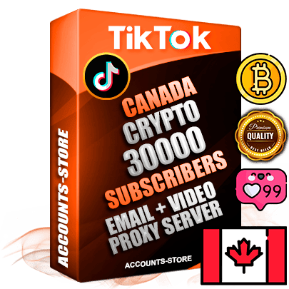 Professional Canadian PREMIUM TikTok accounts of manual registration and farming for the CRYPTO niche with high trust history profile photos and videos — fully themed and optimized for CRYPTO advertising and promotion — 30000 niche-related live active subscribers 2018–2022 registration years Verified Email (included) + Cookie JSON for secure import and login to the account + User Agent + high-quality content filling (profile photo banner and videos). Fully ready for targeted campaigns and ad launches from any country. Perfectly holds ads without bans. Ideal for any earning schemes affiliate promotions and marketing projects. Quality unlimited IPv4 proxy server included.