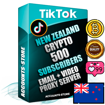 Professional New Zealand PREMIUM TikTok accounts of manual registration and farming for the CRYPTO niche with high trust history profile photos and videos — fully themed and optimized for CRYPTO advertising and promotion — 500 niche-related live active subscribers 2018–2022 registration years Verified Email (included) + Cookie JSON for secure import and login to the account + User Agent + high-quality content filling (profile photo banner and videos). Fully ready for targeted campaigns and ad launches from any country. Perfectly holds ads without bans. Ideal for any earning schemes affiliate promotions and marketing projects. Quality unlimited IPv4 proxy server included.