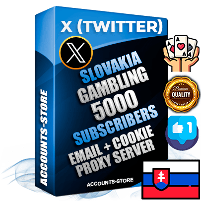 Professional Slovak PREMIUM X (Twitter) accounts of manual registration and farming for the GAMBLING niche with high trust history photos and tweets — fully themed and optimized for GAMBLING advertising and promotion — 5000 niche-related live active followers 2009–2014 registration year Verified Email (Included) + Cookie JSON for secure import and login to the account + User Agent + High-quality filling (Photo Header Posts). Fully ready for targeted campaigns and ad launches from any country. Perfectly hold ads without bans. Ideal for any earning schemes affiliate promotions and marketing projects. Quality unlimited IPv4 proxy server included. Professional Slovak PREMIUM X (Twitter) accounts of manual registration and farming for the GAMBLING niche with high trust history photos and tweets — fully themed and optimized for GAMBLING advertising and promotion — 5000 niche-related live active followers 2009–2014 registration year Verified Email (Included) + Cookie JSON for secure import and login to the account + User Agent + High-quality filling (Photo Header Posts). Fully ready for targeted campaigns and ad launches from any country. Perfectly hold ads without bans. Ideal for any earning schemes affiliate promotions and marketing projects. Quality unlimited IPv4 proxy server included.