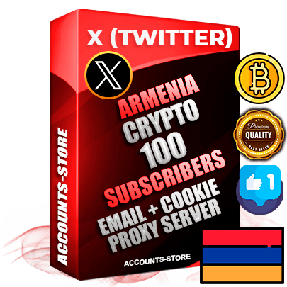Professional Armenian PREMIUM X (Twitter) accounts of manual registration and farming for the CRYPTO niche with high trust history photos and tweets — fully themed and optimized for CRYPTO advertising and promotion — 100 niche-related live active followers 2009–2014 registration year Verified Email (Included) + Cookie JSON for secure import and login to the account + User Agent + High-quality filling (Photo Header Posts). Fully ready for targeted campaigns and ad launches from any country. Perfectly hold ads without bans. Ideal for any earning schemes affiliate promotions and marketing projects. Quality unlimited IPv4 proxy server included.
