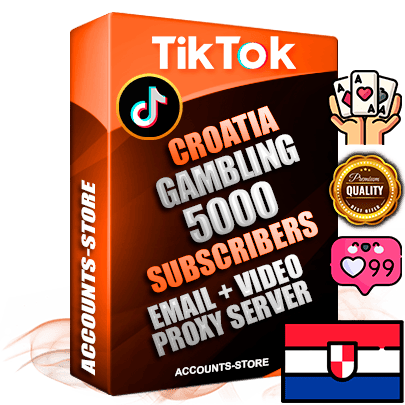 Professional Croatian PREMIUM TikTok accounts of manual registration and farming for the GAMBLING niche with high trust history profile photos and videos — fully themed and optimized for GAMBLING advertising and promotion — 5000 niche-related live active subscribers 2018–2022 registration years Verified Email (included) + Cookie JSON for secure import and login to the account + User Agent + high-quality content filling (profile photo banner and videos). Fully ready for targeted campaigns and ad launches from any country. Perfectly holds ads without bans. Ideal for any earning schemes affiliate promotions and marketing projects. Quality unlimited IPv4 proxy server included. Professional Croatian PREMIUM TikTok accounts of manual registration and farming for the GAMBLING niche with high trust history profile photos and videos — fully themed and optimized for GAMBLING advertising and promotion — 5000 niche-related live active subscribers 2018–2022 registration years Verified Email (included) + Cookie JSON for secure import and login to the account + User Agent + high-quality content filling (profile photo banner and videos). Fully ready for targeted campaigns and ad launches from any country. Perfectly holds ads without bans. Ideal for any earning schemes affiliate promotions and marketing projects. Quality unlimited IPv4 proxy server included.