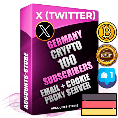 Professional German PREMIUM X (Twitter) accounts of manual registration and farming for the CRYPTO niche with high trust history photos and tweets — fully themed and optimized for CRYPTO advertising and promotion — 100 niche-related live active followers 2009–2014 registration year Verified Email (Included) + Cookie JSON for secure import and login to the account + User Agent + High-quality filling (Photo Header Posts). Fully ready for targeted campaigns and ad launches from any country. Perfectly hold ads without bans. Ideal for any earning schemes affiliate promotions and marketing projects. Quality unlimited IPv4 proxy server included.