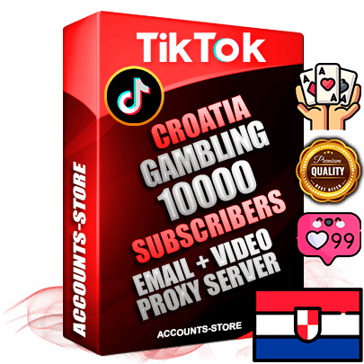 Professional Croatian PREMIUM TikTok accounts of manual registration and farming for the GAMBLING niche with high trust history profile photos and videos — fully themed and optimized for GAMBLING advertising and promotion — 10000 niche-related live active subscribers 2018–2022 registration years Verified Email (included) + Cookie JSON for secure import and login to the account + User Agent + high-quality content filling (profile photo banner and videos). Fully ready for targeted campaigns and ad launches from any country. Perfectly holds ads without bans. Ideal for any earning schemes affiliate promotions and marketing projects. Quality unlimited IPv4 proxy server included.