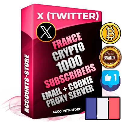 Professional French PREMIUM X (Twitter) accounts of manual registration and farming for the CRYPTO niche with high trust history photos and tweets — fully themed and optimized for CRYPTO advertising and promotion — 1000 niche-related live active followers 2009–2014 registration year Verified Email (Included) + Cookie JSON for secure import and login to the account + User Agent + High-quality filling (Photo Header Posts). Fully ready for targeted campaigns and ad launches from any country. Perfectly hold ads without bans. Ideal for any earning schemes affiliate promotions and marketing projects. Quality unlimited IPv4 proxy server included.