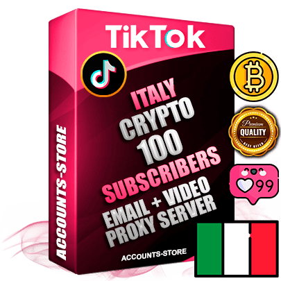 Professional Italian PREMIUM TikTok accounts of manual registration and farming for the CRYPTO niche with high trust history profile photos and videos — fully themed and optimized for CRYPTO advertising and promotion — 100 niche-related live active subscribers 2018–2022 registration years Verified Email (included) + Cookie JSON for secure import and login to the account + User Agent + high-quality content filling (profile photo banner and videos). Fully ready for targeted campaigns and ad launches from any country. Perfectly holds ads without bans. Ideal for any earning schemes affiliate promotions and marketing projects. Quality unlimited IPv4 proxy server included. Professional Italian PREMIUM TikTok accounts of manual registration and farming for the CRYPTO niche with high trust history profile photos and videos — fully themed and optimized for CRYPTO advertising and promotion — 100 niche-related live active subscribers 2018–2022 registration years Verified Email (included) + Cookie JSON for secure import and login to the account + User Agent + high-quality content filling (profile photo banner and videos). Fully ready for targeted campaigns and ad launches from any country. Perfectly holds ads without bans. Ideal for any earning schemes affiliate promotions and marketing projects. Quality unlimited IPv4 proxy server included.