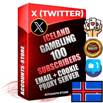 Professional Icelandic PREMIUM X (Twitter) accounts of manual registration and farming for the GAMBLING niche with high trust history photos and tweets — fully themed and optimized for GAMBLING advertising and promotion — 100 niche-related live active followers 2009–2014 registration year Verified Email (Included) + Cookie JSON for secure import and login to the account + User Agent + High-quality filling (Photo Header Posts). Fully ready for targeted campaigns and ad launches from any country. Perfectly hold ads without bans. Ideal for any earning schemes affiliate promotions and marketing projects. Quality unlimited IPv4 proxy server included.