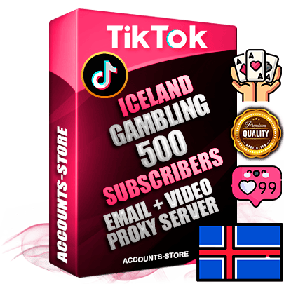 Professional Icelandic PREMIUM TikTok accounts of manual registration and farming for the GAMBLING niche with high trust history profile photos and videos — fully themed and optimized for GAMBLING advertising and promotion — 500 niche-related live active subscribers 2018–2022 registration years Verified Email (included) + Cookie JSON for secure import and login to the account + User Agent + high-quality content filling (profile photo banner and videos). Fully ready for targeted campaigns and ad launches from any country. Perfectly holds ads without bans. Ideal for any earning schemes affiliate promotions and marketing projects. Quality unlimited IPv4 proxy server included.