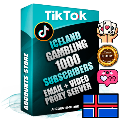 Professional Icelandic PREMIUM TikTok accounts of manual registration and farming for the GAMBLING niche with high trust history profile photos and videos — fully themed and optimized for GAMBLING advertising and promotion — 1000 niche-related live active subscribers 2018–2022 registration years Verified Email (included) + Cookie JSON for secure import and login to the account + User Agent + high-quality content filling (profile photo banner and videos). Fully ready for targeted campaigns and ad launches from any country. Perfectly holds ads without bans. Ideal for any earning schemes affiliate promotions and marketing projects. Quality unlimited IPv4 proxy server included.