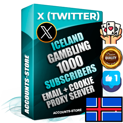 Professional Icelandic PREMIUM X (Twitter) accounts of manual registration and farming for the GAMBLING niche with high trust history photos and tweets — fully themed and optimized for GAMBLING advertising and promotion — 1000 niche-related live active followers 2009–2014 registration year Verified Email (Included) + Cookie JSON for secure import and login to the account + User Agent + High-quality filling (Photo Header Posts). Fully ready for targeted campaigns and ad launches from any country. Perfectly hold ads without bans. Ideal for any earning schemes affiliate promotions and marketing projects. Quality unlimited IPv4 proxy server included.