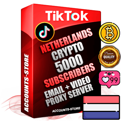 Professional Dutch PREMIUM TikTok accounts of manual registration and farming for the CRYPTO niche with high trust history profile photos and videos — fully themed and optimized for CRYPTO advertising and promotion — 5000 niche-related live active subscribers 2018–2022 registration years Verified Email (included) + Cookie JSON for secure import and login to the account + User Agent + high-quality content filling (profile photo banner and videos). Fully ready for targeted campaigns and ad launches from any country. Perfectly holds ads without bans. Ideal for any earning schemes affiliate promotions and marketing projects. Quality unlimited IPv4 proxy server included.
