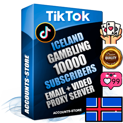 Professional Icelandic PREMIUM TikTok accounts of manual registration and farming for the GAMBLING niche with high trust history profile photos and videos — fully themed and optimized for GAMBLING advertising and promotion — 10000 niche-related live active subscribers 2018–2022 registration years Verified Email (included) + Cookie JSON for secure import and login to the account + User Agent + high-quality content filling (profile photo banner and videos). Fully ready for targeted campaigns and ad launches from any country. Perfectly holds ads without bans. Ideal for any earning schemes affiliate promotions and marketing projects. Quality unlimited IPv4 proxy server included.