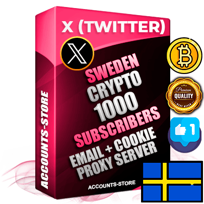 Professional Swedish PREMIUM X (Twitter) accounts of manual registration and farming for the CRYPTO niche with high trust history photos and tweets — fully themed and optimized for CRYPTO advertising and promotion — 1000 niche-related live active followers 2009–2014 registration year Verified Email (Included) + Cookie JSON for secure import and login to the account + User Agent + High-quality filling (Photo Header Posts). Fully ready for targeted campaigns and ad launches from any country. Perfectly hold ads without bans. Ideal for any earning schemes affiliate promotions and marketing projects. Quality unlimited IPv4 proxy server included.