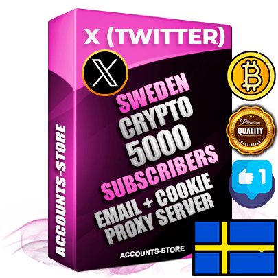 Professional Swedish PREMIUM X (Twitter) accounts of manual registration and farming for the CRYPTO niche with high trust history photos and tweets — fully themed and optimized for CRYPTO advertising and promotion — 5000 niche-related live active followers 2009–2014 registration year Verified Email (Included) + Cookie JSON for secure import and login to the account + User Agent + High-quality filling (Photo Header Posts). Fully ready for targeted campaigns and ad launches from any country. Perfectly hold ads without bans. Ideal for any earning schemes affiliate promotions and marketing projects. Quality unlimited IPv4 proxy server included.