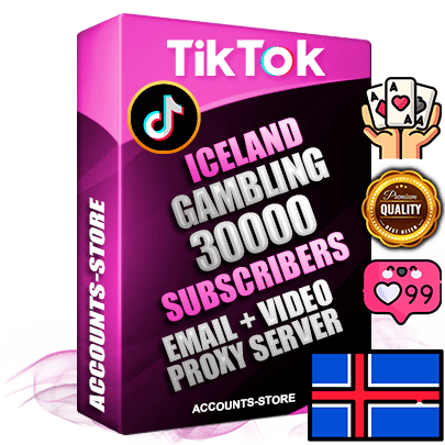 Professional Icelandic PREMIUM TikTok accounts of manual registration and farming for the GAMBLING niche with high trust history profile photos and videos — fully themed and optimized for GAMBLING advertising and promotion — 30000 niche-related live active subscribers 2018–2022 registration years Verified Email (included) + Cookie JSON for secure import and login to the account + User Agent + high-quality content filling (profile photo banner and videos). Fully ready for targeted campaigns and ad launches from any country. Perfectly holds ads without bans. Ideal for any earning schemes affiliate promotions and marketing projects. Quality unlimited IPv4 proxy server included.