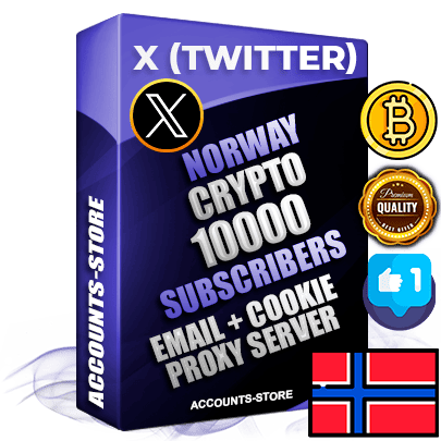 Professional Norwegian PREMIUM X (Twitter) accounts of manual registration and farming for the CRYPTO niche with high trust history photos and tweets — fully themed and optimized for CRYPTO advertising and promotion — 10000 niche-related live active followers 2009–2014 registration year Verified Email (Included) + Cookie JSON for secure import and login to the account + User Agent + High-quality filling (Photo Header Posts). Fully ready for targeted campaigns and ad launches from any country. Perfectly hold ads without bans. Ideal for any earning schemes affiliate promotions and marketing projects. Quality unlimited IPv4 proxy server included. Professional Norwegian PREMIUM X (Twitter) accounts of manual registration and farming for the CRYPTO niche with high trust history photos and tweets — fully themed and optimized for CRYPTO advertising and promotion — 10000 niche-related live active followers 2009–2014 registration year Verified Email (Included) + Cookie JSON for secure import and login to the account + User Agent + High-quality filling (Photo Header Posts). Fully ready for targeted campaigns and ad launches from any country. Perfectly hold ads without bans. Ideal for any earning schemes affiliate promotions and marketing projects. Quality unlimited IPv4 proxy server included.