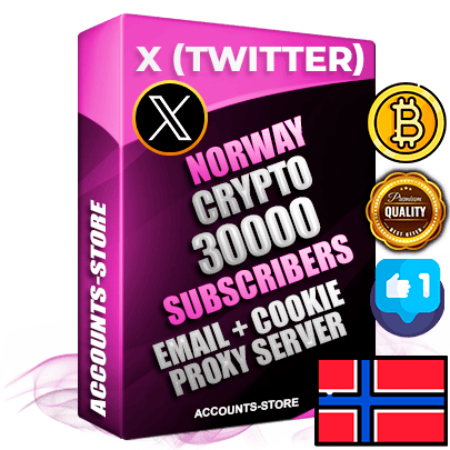 Professional Norwegian PREMIUM X (Twitter) accounts of manual registration and farming for the CRYPTO niche with high trust history photos and tweets — fully themed and optimized for CRYPTO advertising and promotion — 30000 niche-related live active followers 2009–2014 registration year Verified Email (Included) + Cookie JSON for secure import and login to the account + User Agent + High-quality filling (Photo Header Posts). Fully ready for targeted campaigns and ad launches from any country. Perfectly hold ads without bans. Ideal for any earning schemes affiliate promotions and marketing projects. Quality unlimited IPv4 proxy server included. Professional Norwegian PREMIUM X (Twitter) accounts of manual registration and farming for the CRYPTO niche with high trust history photos and tweets — fully themed and optimized for CRYPTO advertising and promotion — 30000 niche-related live active followers 2009–2014 registration year Verified Email (Included) + Cookie JSON for secure import and login to the account + User Agent + High-quality filling (Photo Header Posts). Fully ready for targeted campaigns and ad launches from any country. Perfectly hold ads without bans. Ideal for any earning schemes affiliate promotions and marketing projects. Quality unlimited IPv4 proxy server included.