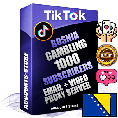 Professional Bosnian PREMIUM TikTok accounts of manual registration and farming for the GAMBLING niche with high trust history profile photos and videos — fully themed and optimized for GAMBLING advertising and promotion — 1000 niche-related live active subscribers 2018–2022 registration years Verified Email (included) + Cookie JSON for secure import and login to the account + User Agent + high-quality content filling (profile photo banner and videos). Fully ready for targeted campaigns and ad launches from any country. Perfectly holds ads without bans. Ideal for any earning schemes affiliate promotions and marketing projects. Quality unlimited IPv4 proxy server included.