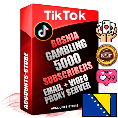 Professional Bosnian PREMIUM TikTok accounts of manual registration and farming for the GAMBLING niche with high trust history profile photos and videos — fully themed and optimized for GAMBLING advertising and promotion — 5000 niche-related live active subscribers 2018–2022 registration years Verified Email (included) + Cookie JSON for secure import and login to the account + User Agent + high-quality content filling (profile photo banner and videos). Fully ready for targeted campaigns and ad launches from any country. Perfectly holds ads without bans. Ideal for any earning schemes affiliate promotions and marketing projects. Quality unlimited IPv4 proxy server included.