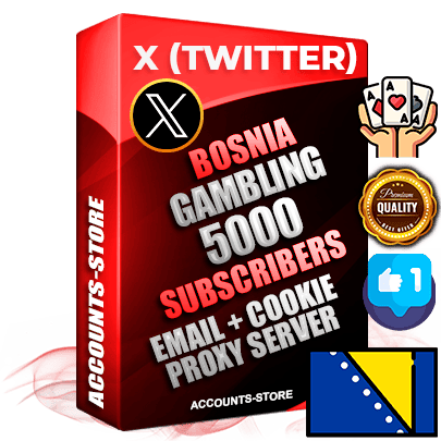 Professional Bosnian PREMIUM X (Twitter) accounts of manual registration and farming for the GAMBLING niche with high trust history photos and tweets — fully themed and optimized for GAMBLING advertising and promotion — 5000 niche-related live active followers 2009–2014 registration year Verified Email (Included) + Cookie JSON for secure import and login to the account + User Agent + High-quality filling (Photo Header Posts). Fully ready for targeted campaigns and ad launches from any country. Perfectly hold ads without bans. Ideal for any earning schemes affiliate promotions and marketing projects. Quality unlimited IPv4 proxy server included.