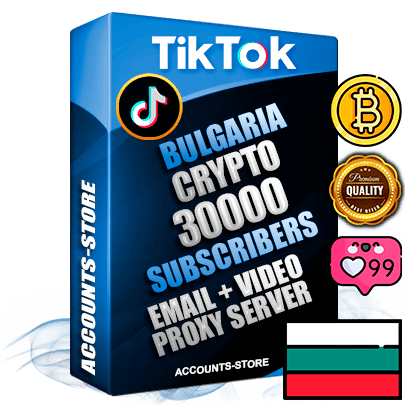 Professional Bulgarian PREMIUM TikTok accounts of manual registration and farming for the CRYPTO niche with high trust history profile photos and videos — fully themed and optimized for CRYPTO advertising and promotion — 30000 niche-related live active subscribers 2018–2022 registration years Verified Email (included) + Cookie JSON for secure import and login to the account + User Agent + high-quality content filling (profile photo banner and videos). Fully ready for targeted campaigns and ad launches from any country. Perfectly holds ads without bans. Ideal for any earning schemes affiliate promotions and marketing projects. Quality unlimited IPv4 proxy server included.