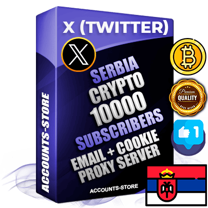 Professional Serbian PREMIUM X (Twitter) accounts of manual registration and farming for the CRYPTO niche with high trust history photos and tweets — fully themed and optimized for CRYPTO advertising and promotion — 10000 niche-related live active followers 2009–2014 registration year Verified Email (Included) + Cookie JSON for secure import and login to the account + User Agent + High-quality filling (Photo Header Posts). Fully ready for targeted campaigns and ad launches from any country. Perfectly hold ads without bans. Ideal for any earning schemes affiliate promotions and marketing projects. Quality unlimited IPv4 proxy server included. Professional Serbian PREMIUM X (Twitter) accounts of manual registration and farming for the CRYPTO niche with high trust history photos and tweets — fully themed and optimized for CRYPTO advertising and promotion — 10000 niche-related live active followers 2009–2014 registration year Verified Email (Included) + Cookie JSON for secure import and login to the account + User Agent + High-quality filling (Photo Header Posts). Fully ready for targeted campaigns and ad launches from any country. Perfectly hold ads without bans. Ideal for any earning schemes affiliate promotions and marketing projects. Quality unlimited IPv4 proxy server included.