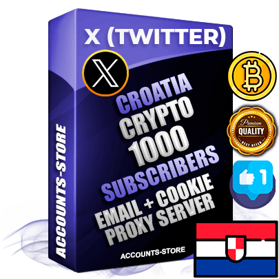 Professional Croatian PREMIUM X (Twitter) accounts of manual registration and farming for the CRYPTO niche with high trust history photos and tweets — fully themed and optimized for CRYPTO advertising and promotion — 1000 niche-related live active followers 2009–2014 registration year Verified Email (Included) + Cookie JSON for secure import and login to the account + User Agent + High-quality filling (Photo Header Posts). Fully ready for targeted campaigns and ad launches from any country. Perfectly hold ads without bans. Ideal for any earning schemes affiliate promotions and marketing projects. Quality unlimited IPv4 proxy server included. Professional Croatian PREMIUM X (Twitter) accounts of manual registration and farming for the CRYPTO niche with high trust history photos and tweets — fully themed and optimized for CRYPTO advertising and promotion — 1000 niche-related live active followers 2009–2014 registration year Verified Email (Included) + Cookie JSON for secure import and login to the account + User Agent + High-quality filling (Photo Header Posts). Fully ready for targeted campaigns and ad launches from any country. Perfectly hold ads without bans. Ideal for any earning schemes affiliate promotions and marketing projects. Quality unlimited IPv4 proxy server included.