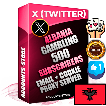 Professional Albanian PREMIUM X (Twitter) accounts of manual registration and farming for the GAMBLING niche with high trust history photos and tweets — fully themed and optimized for GAMBLING advertising and promotion — 500 niche-related live active followers 2009–2014 registration year Verified Email (Included) + Cookie JSON for secure import and login to the account + User Agent + High-quality filling (Photo Header Posts). Fully ready for targeted campaigns and ad launches from any country. Perfectly hold ads without bans. Ideal for any earning schemes affiliate promotions and marketing projects. Quality unlimited IPv4 proxy server included. Professional Albanian PREMIUM X (Twitter) accounts of manual registration and farming for the GAMBLING niche with high trust history photos and tweets — fully themed and optimized for GAMBLING advertising and promotion — 500 niche-related live active followers 2009–2014 registration year Verified Email (Included) + Cookie JSON for secure import and login to the account + User Agent + High-quality filling (Photo Header Posts). Fully ready for targeted campaigns and ad launches from any country. Perfectly hold ads without bans. Ideal for any earning schemes affiliate promotions and marketing projects. Quality unlimited IPv4 proxy server included.