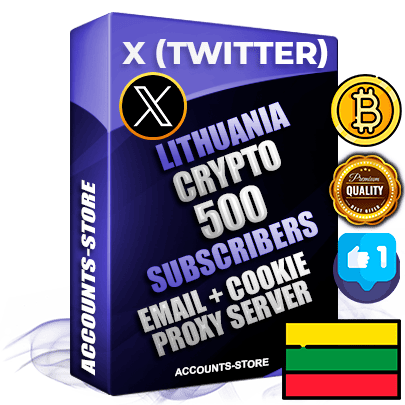 Professional Lithuanian PREMIUM X (Twitter) accounts of manual registration and farming for the CRYPTO niche with high trust history photos and tweets — fully themed and optimized for CRYPTO advertising and promotion — 500 niche-related live active followers 2009–2014 registration year Verified Email (Included) + Cookie JSON for secure import and login to the account + User Agent + High-quality filling (Photo Header Posts). Fully ready for targeted campaigns and ad launches from any country. Perfectly hold ads without bans. Ideal for any earning schemes affiliate promotions and marketing projects. Quality unlimited IPv4 proxy server included. Professional Lithuanian PREMIUM X (Twitter) accounts of manual registration and farming for the CRYPTO niche with high trust history photos and tweets — fully themed and optimized for CRYPTO advertising and promotion — 500 niche-related live active followers 2009–2014 registration year Verified Email (Included) + Cookie JSON for secure import and login to the account + User Agent + High-quality filling (Photo Header Posts). Fully ready for targeted campaigns and ad launches from any country. Perfectly hold ads without bans. Ideal for any earning schemes affiliate promotions and marketing projects. Quality unlimited IPv4 proxy server included.