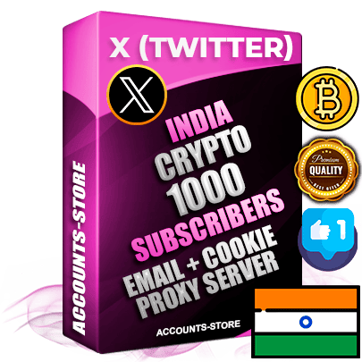 Professional Indian PREMIUM X (Twitter) accounts of manual registration and farming for the CRYPTO niche with high trust history photos and tweets — fully themed and optimized for CRYPTO advertising and promotion — 1000 niche-related live active followers 2009–2014 registration year Verified Email (Included) + Cookie JSON for secure import and login to the account + User Agent + High-quality filling (Photo Header Posts). Fully ready for targeted campaigns and ad launches from any country. Perfectly hold ads without bans. Ideal for any earning schemes affiliate promotions and marketing projects. Quality unlimited IPv4 proxy server included.