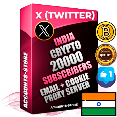 Professional Indian PREMIUM X (Twitter) accounts of manual registration and farming for the CRYPTO niche with high trust history photos and tweets — fully themed and optimized for CRYPTO advertising and promotion — 20000 niche-related live active followers 2009–2014 registration year Verified Email (Included) + Cookie JSON for secure import and login to the account + User Agent + High-quality filling (Photo Header Posts). Fully ready for targeted campaigns and ad launches from any country. Perfectly hold ads without bans. Ideal for any earning schemes affiliate promotions and marketing projects. Quality unlimited IPv4 proxy server included.