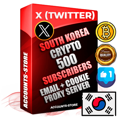 Professional Korean PREMIUM X (Twitter) accounts of manual registration and farming for the CRYPTO niche with high trust history photos and tweets — fully themed and optimized for CRYPTO advertising and promotion — 500 niche-related live active followers 2009–2014 registration year Verified Email (Included) + Cookie JSON for secure import and login to the account + User Agent + High-quality filling (Photo Header Posts). Fully ready for targeted campaigns and ad launches from any country. Perfectly hold ads without bans. Ideal for any earning schemes affiliate promotions and marketing projects. Quality unlimited IPv4 proxy server included. Professional Korean PREMIUM X (Twitter) accounts of manual registration and farming for the CRYPTO niche with high trust history photos and tweets — fully themed and optimized for CRYPTO advertising and promotion — 500 niche-related live active followers 2009–2014 registration year Verified Email (Included) + Cookie JSON for secure import and login to the account + User Agent + High-quality filling (Photo Header Posts). Fully ready for targeted campaigns and ad launches from any country. Perfectly hold ads without bans. Ideal for any earning schemes affiliate promotions and marketing projects. Quality unlimited IPv4 proxy server included.