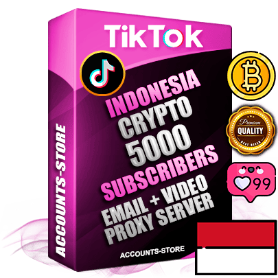 Professional Indonesian PREMIUM TikTok accounts of manual registration and farming for the CRYPTO niche with high trust history profile photos and videos — fully themed and optimized for CRYPTO advertising and promotion — 5000 niche-related live active subscribers 2018–2022 registration years Verified Email (included) + Cookie JSON for secure import and login to the account + User Agent + high-quality content filling (profile photo banner and videos). Fully ready for targeted campaigns and ad launches from any country. Perfectly holds ads without bans. Ideal for any earning schemes affiliate promotions and marketing projects. Quality unlimited IPv4 proxy server included.