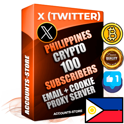 Professional Filipino PREMIUM X (Twitter) accounts of manual registration and farming for the CRYPTO niche with high trust history photos and tweets — fully themed and optimized for CRYPTO advertising and promotion — 100 niche-related live active followers 2009–2014 registration year Verified Email (Included) + Cookie JSON for secure import and login to the account + User Agent + High-quality filling (Photo Header Posts). Fully ready for targeted campaigns and ad launches from any country. Perfectly hold ads without bans. Ideal for any earning schemes affiliate promotions and marketing projects. Quality unlimited IPv4 proxy server included.